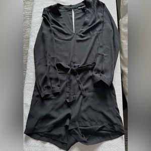Aqua  black romper long sleeve